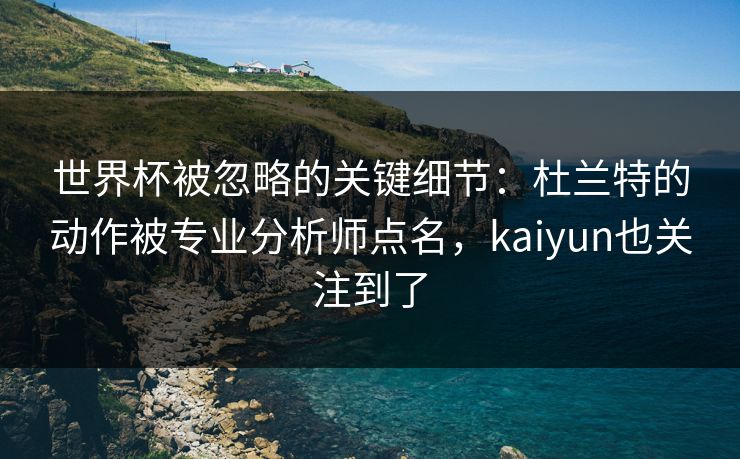 世界杯被忽略的关键细节:杜兰特的动作被专业分析师点名,kaiyun也关注到了 世界杯被忽略的关键细节:杜兰特的动作被专业分析师点名,kaiyun也关注到了